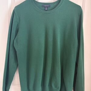 Lands' End Classic Forest Green Crewneck Sweater